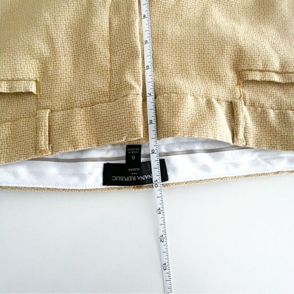 Banana Republic Pants Women's 6 Sloan Yellow Ochre Chino Trouser Dress Casual - Picture 8 of 10